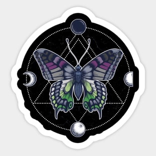 Aroace Butterfly LGBT Asexual Aromantic Pride Flag Sticker